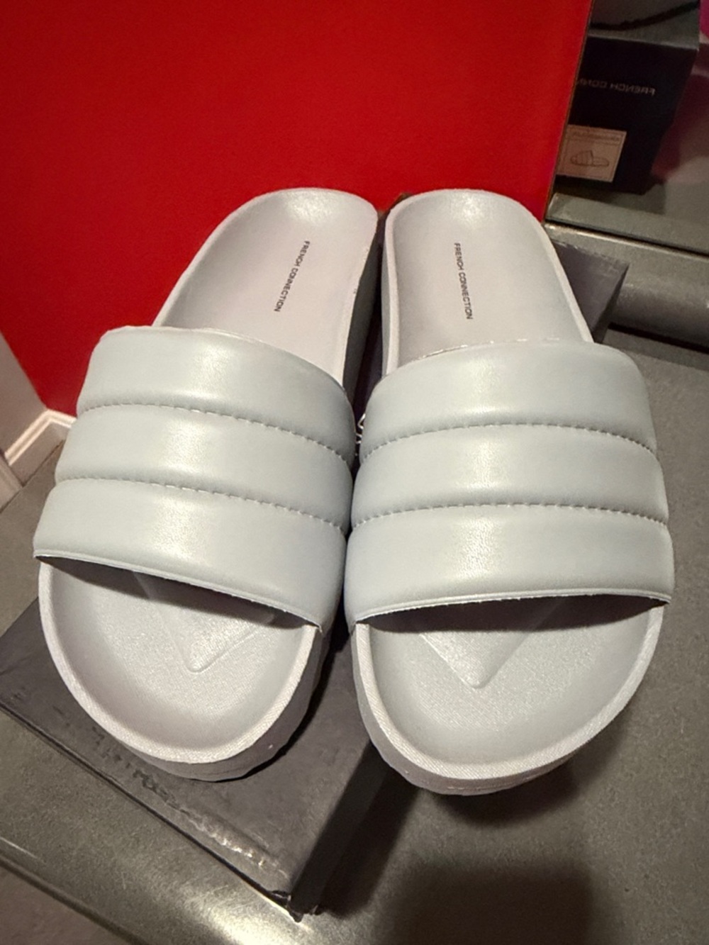 French Connection Slate Slide Sandals